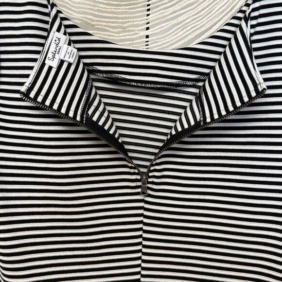 Splendid Black White Striped Shift Dress Size Small - Picture 2 of 12